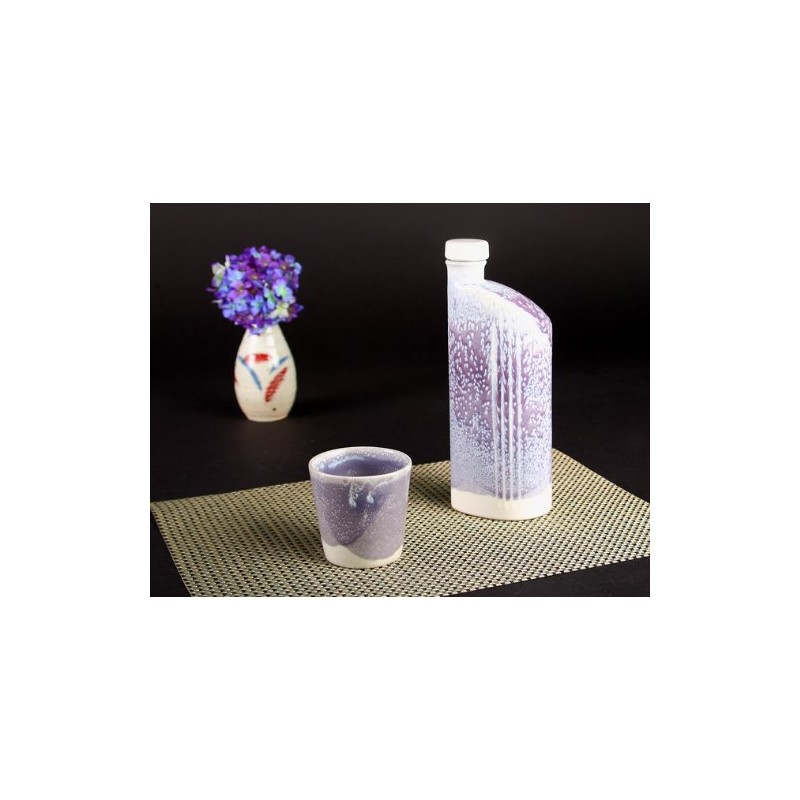 ヤマ庄陶器 信楽焼 イオンボトル綾 (ブルーベリー) Ion-m2