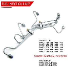 RJSPHH Fuel injection line for F150-F350 6.9L 7.3L IDI 1983-1994 F series diesel engine