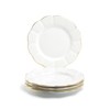 Grace's Teaware Grace Teaware 8" White Gold Scallop Fine Porcelain
