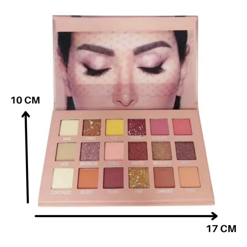 Paleta Huda Beauty The New Nude 18 Sombras Waterproof Axiu