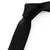 DR. ANISON Black Skinny Tie Men Women 2" (5CM) Slim