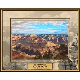 Saddle Mountain Souvenir Grand Canyon National Park with Border Laser Engraved Wood Picture Frame Landscape (4 x 6)