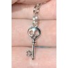 Small Silver Skeleton Key Charm Zipper Pull & Keychain Add