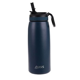 Oasis Insulated Sports Bottle with Sipper, Navy, 780 ml