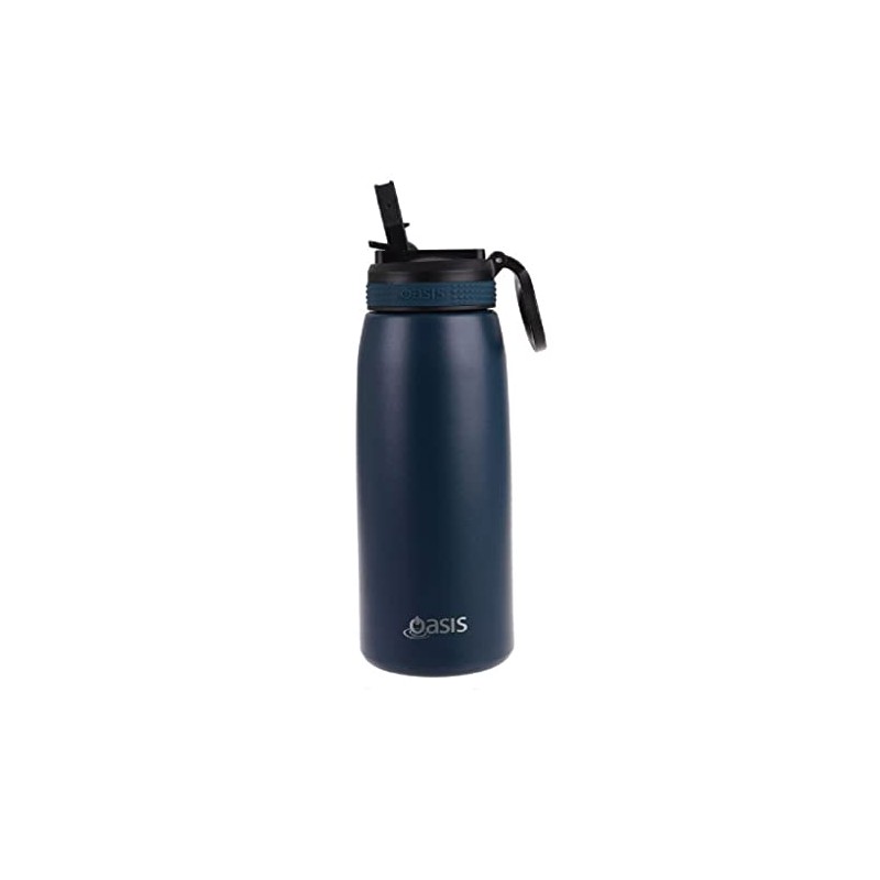Oasis Insulated Sports Bottle with Sipper, Navy, 780 ml