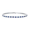 KXJ S925 Sterling Silver Classic Multi-Color Tennis Bracelet Round Cubic