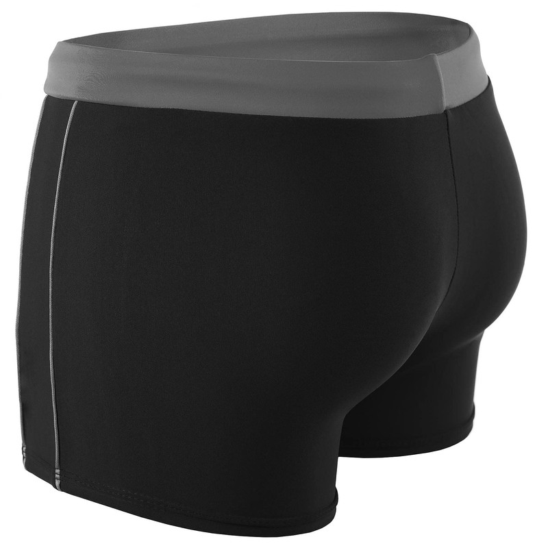 Aquarti Men's Swimming Trunks Short with Contrast Piping, 010 Black