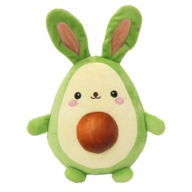 FOODIBLES Avocado bunny soft cuddly plush toy, this stuffed animal toy is a 20cm tall teddy bear