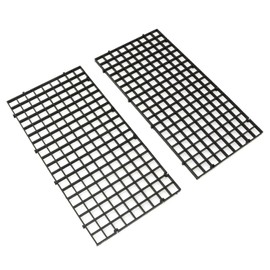 RLECS 2pcs 30cm x 15cm Plastic Grid Divider Tray Egg Crate Louvre Aquarium Fish Tank Bottom Isolation, Black