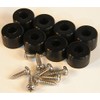 Cutting Board Rubber Feet with Stainless Screws QTY 24 (BLACK) (5/8" Medium)