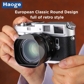 Haoge Bayonet Metal Square Lens Hood for Voigtlander NOKTON 35mm F1.2 II/III,40mm F1.2,50mm F1.2 Aspherical Lens for VM Mount Accessories LH-VM35-NB Black,with Cap