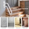 Purife 21 Inch Heavy Duty White Stair Handrail Outdoor 1-3