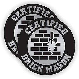 Certified Brick Mason Hard Hat Sticker/Helmet Decal/Label Lunch Tool Box Motorcycle Scaf Dog