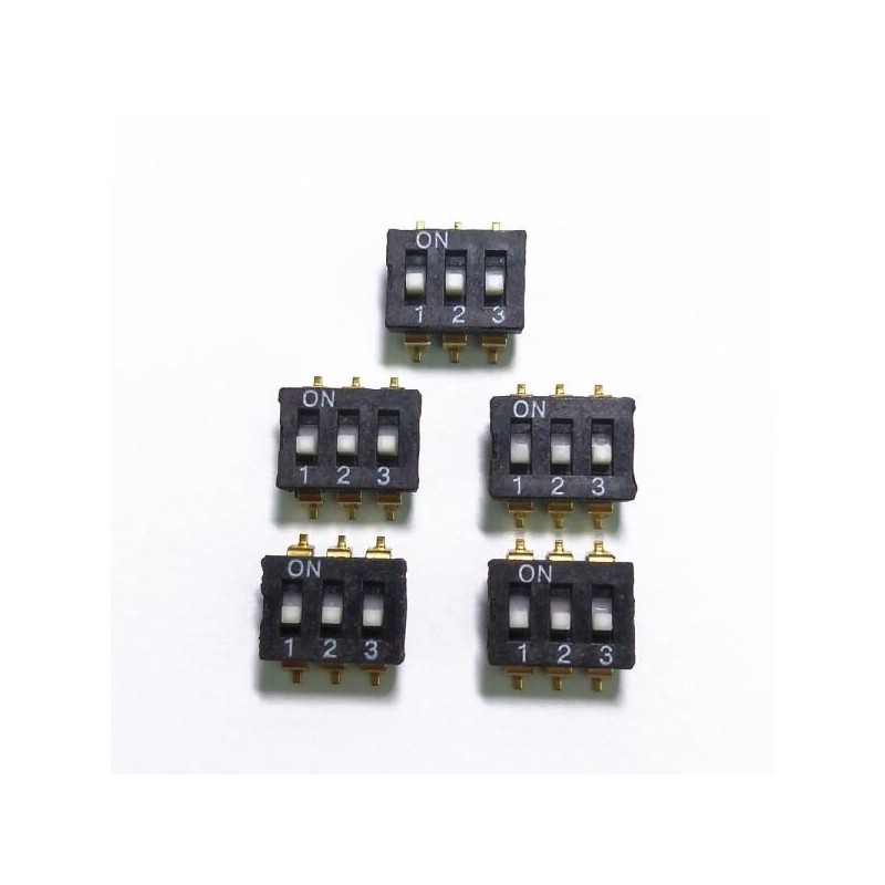 5개/몫 2.54mm 3Pin ON/OFF 패치 다이얼 마이크로 스위치 DIP SMD