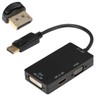 3-in-1 Adapter Displayport to HDMI/VGA/DVI Multifunction High Definition Converter Cable