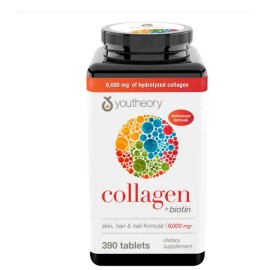Youtheory Collagen + Biotin 390 Tablets Hair Skin Nails Joint Support