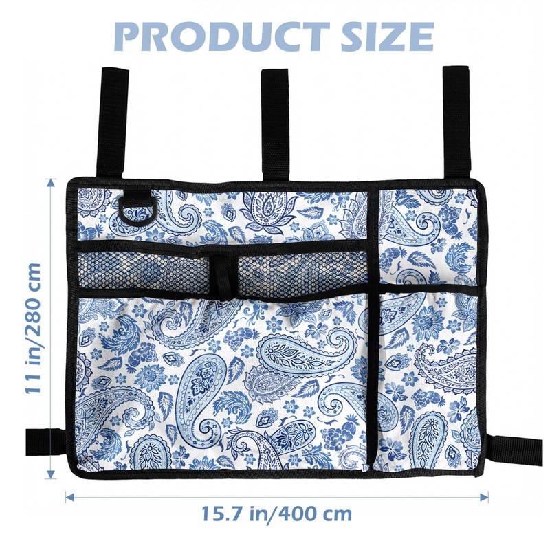 Walker Bag with Cup Holder, Flowers Walker Accessories for Seniors
