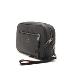 A|X Armani Exchange Men's Eco Leather Travel Bag, Black, black, Eco Leather Travel Bag