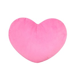 Fadcaer Pink Heart Decorative Pillow, Soft Heart Plush Cushion, Cute Heart Shaped Cushion for Sofa Bed Dining Gifts for Girls Valentine's Day Gift (Pink)
