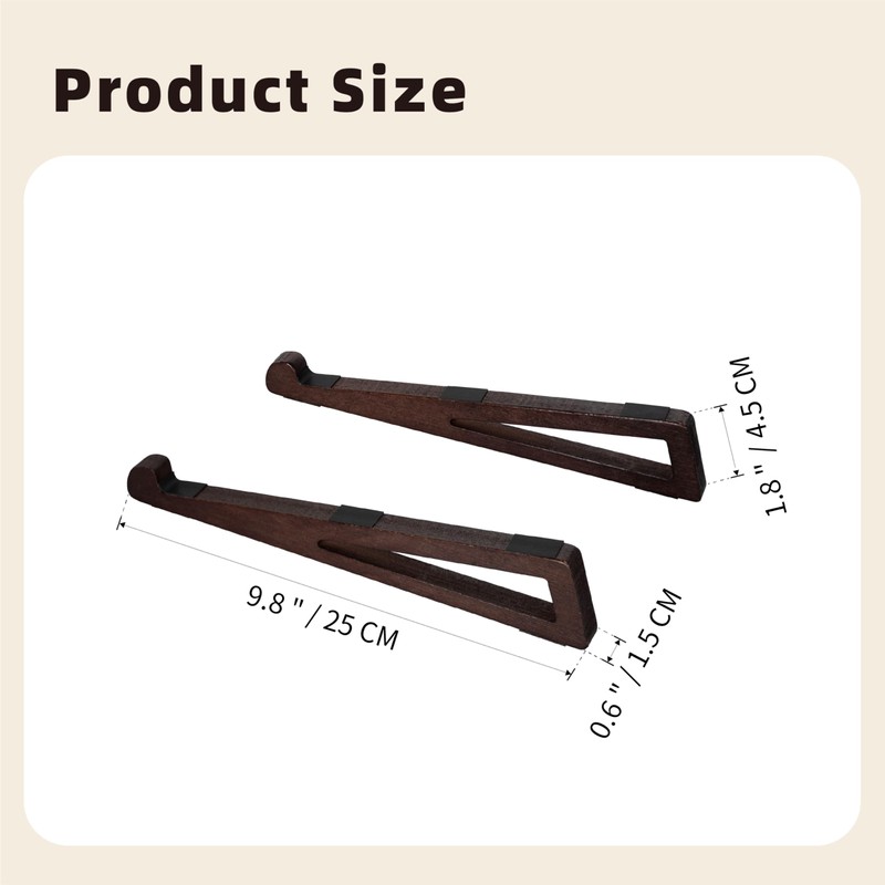 seicasaya Bamboo Laptop Stand for Desk – Ergonomic, Space-Saving, Lightweight