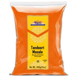 Rani Tandoori Masala (Natural, No Colors Added) Indian 11-Spice Blend 14oz (400g) ~ Salt Free | Vegan | Gluten Friendly | NON-GMO | Kosher | Indian Origin
