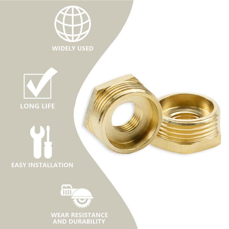 Bwintech 2 Pcs 1/2" Female to 1" Male BSP Thread