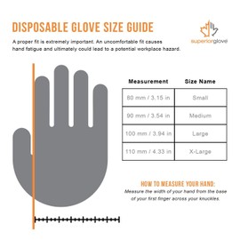 Superior Black Nitrile Gloves, Latex Free Glove, Disposable Gloves, Powder Free, Ultra Thin 3.5 mil Thickness, 9" Length, Size Large (Box of 200)