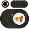 Homcomodar Round Placemats and Coasters Set of 6 Braided Woven