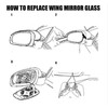 Car Rearview Mirror Glass Left Good Reflectivity Temperature Resistance Replacement
