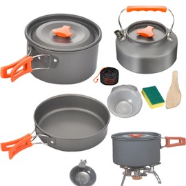 Camp Cooking Set | Hiking Cooking Set,Survival Gear Space-Saving Utensils for Backpacking Hiking Adventure RV Travel