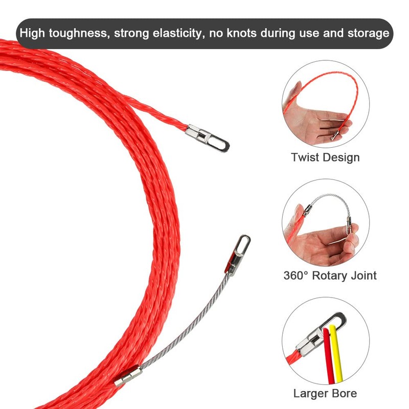 15m Fish Tape Through Wall Cable, 4.5mm Polyester Wire Puller