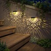 EKQ Solar Fence Lights Wall lihgts Outdoor Decorations 6 Pack