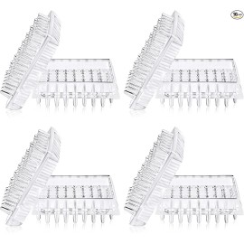 NoBrand 8 Pieces Carpet Protectors Spiked Caster Cups Clear Transparent Plastic Caste