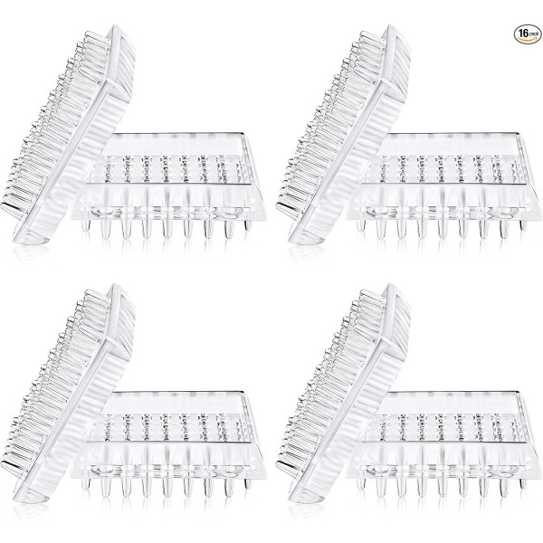 NoBrand 8 Pieces Carpet Protectors Spiked Caster Cups Clear Transparent