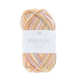 Rico Design Ricorumi Print Cotton for Amigurumi Print Pink and Yellow 001 x25g