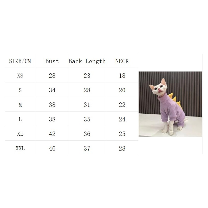 Four Leg Cat Clothes Pjamas Warm Jumpsuit Elastic Pet Clothes