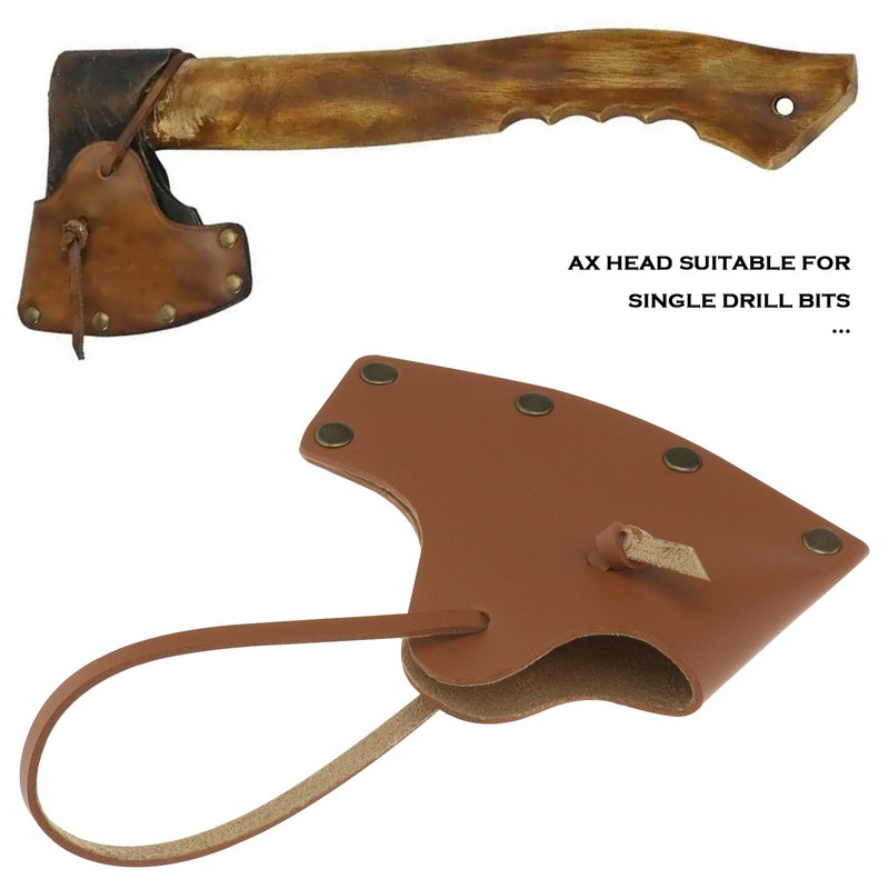 VGOL Leather Axe Blade Sheath Axe Head Protective Cover with