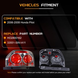 Tail Light Compatible With 2006-2008 Honda Pilot