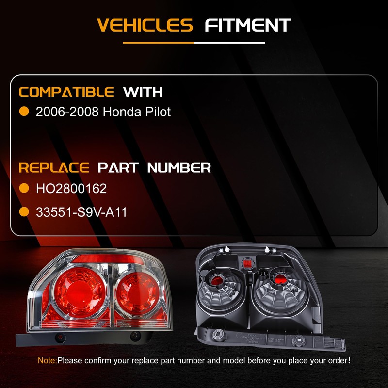 Tail Light Compatible With 2006-2008 Honda Pilot