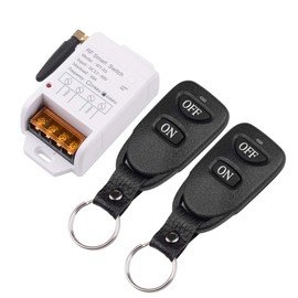 433 MHz Wireless RF Switch DC 12 V 24 V 48 V 1 Channel Remote Control Switch, Pack of 2 Transmitter, Receiver Input 12-48 V, Wireless Remote Control Switch System for Light Motor Punpe