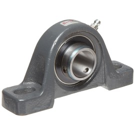 Browning VPS-226 Pillow Block Ball Bearing, 2 Bolt, Setscrew Lock, Contact and Flinger Seal, Cast Iron, Inch, 1-5/8" Bore, 2-1/8" Base To Center Height