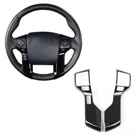 3+2 Holes Car ABS Center Console Button Molding Trim Frame,for Tacoma 2014-2023 Tundra 4Runner 2010-2023 4Runner 4WD N280 2014-2019 Center Console Button Protected Frame (Gloss Black)