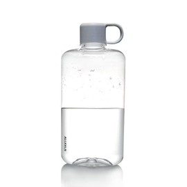 ALLKELR Portable Flat Water Bottle, BPA Free Tritan Plastic Travel Water Bottle for Camping, Fitness, Outdoor Sports, Fits Purse and Pocket (Gray, 16.9 oz)