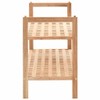 vidaXL Solid Walnut Wood Shoe Rack - 27.2"x10.2"x15.7" Beige 2