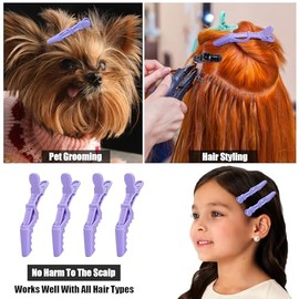 30 Pcs Alligator Hair Clip for Styling Sectioning - Salon Hair Clip for Thick Hair, Plastic Hair Styling Clip with Wide Teeth & Double-Hinged Design (