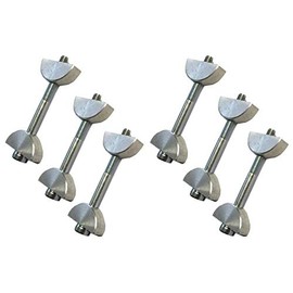 Unika Slimline Toggle Bolt for Compact Laminate Kitchen Worktop Connecting Bolts - 6 Pack