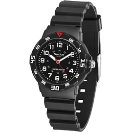 SOCICO Children Analog Watch Waterproof Time Teaching Boys Girls Watch Soft Band Learning Time Wristwatch for Kids (Black - Black face)