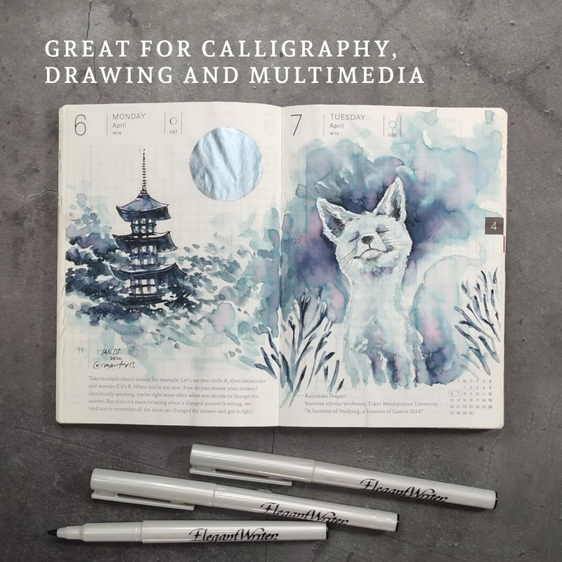 Speedball Elegant Writer Acid-Free Non-Toxic Water Based Calligraphy Marker, Chisel