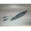 Unbranded 1/24 Scale Resin Kayak - Canoe with Ores Unpainted