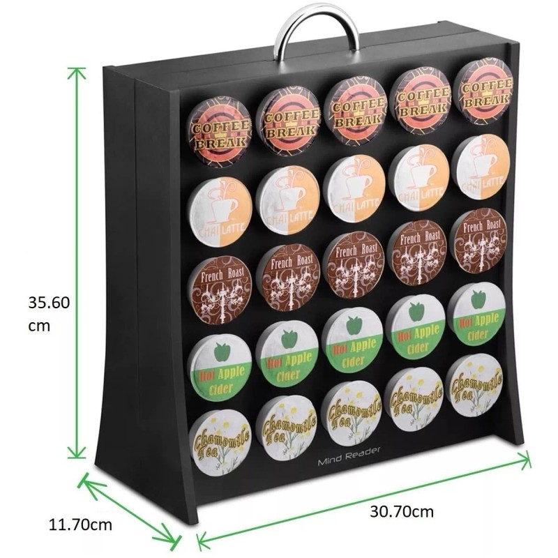 Escanver Organizador Porta 50 Capsulas Café K Cup Color Negro